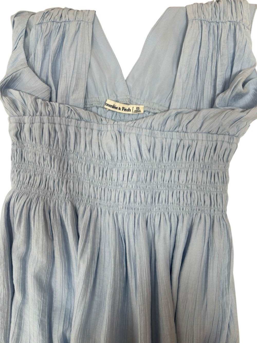 Abercrombie & Fitch Baby Blue V-Neck Maxi Dress - Picture 5 of 5